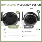 64/128Oz Insulated Water Bottle Large-Capacity Stainless Steel Thermos with Lift Hands & Bag Outdoor Camping Family Trip