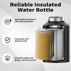 64/128Oz Insulated Water Bottle Large-Capacity Stainless Steel Thermos with Lift Hands & Bag Outdoor Camping Family Trip